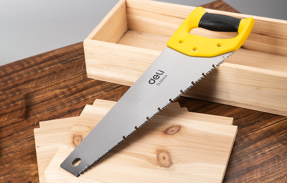 Fierastrau manual Deli Tools EDL6007, 450 mm, Lama din otel, Galben 1 Lerato.ro