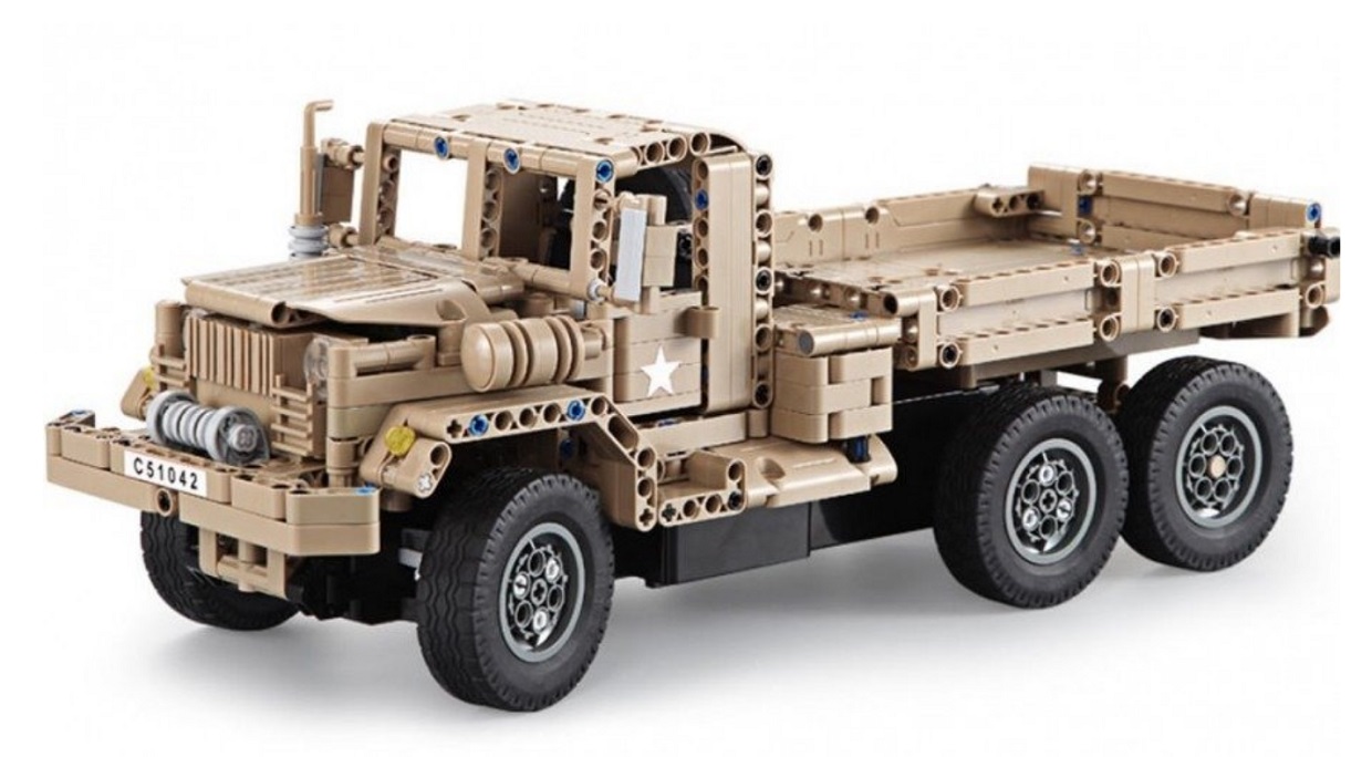 Camionul militar Double Eagle, cu telecomanda, set de constructie CaDa, 545 bucati, Crem 1 Lerato.ro