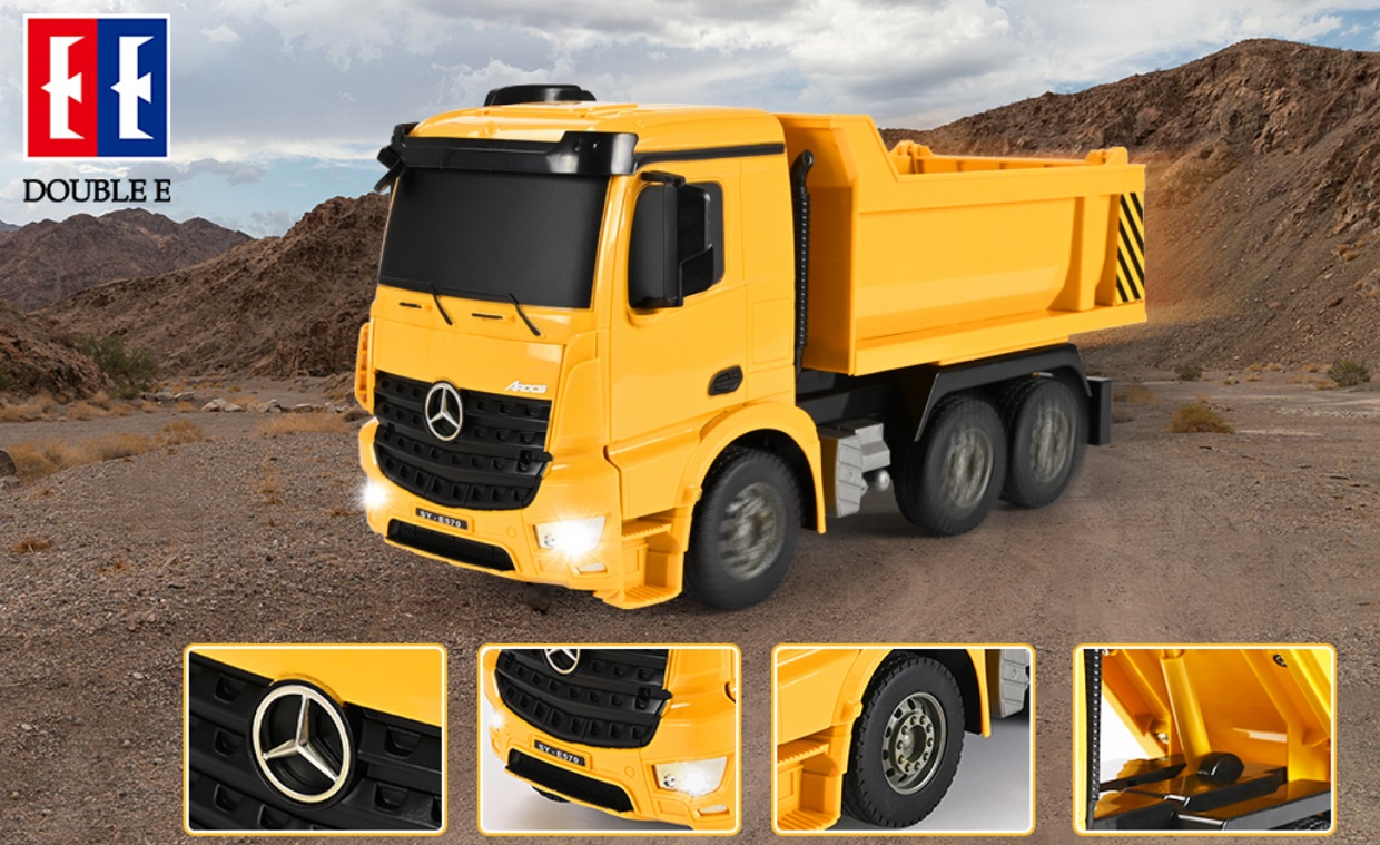Autobasculanta Mercedes Double Eagle E570 1:26 , Telecomanda 2.4GHz, Galben 1 Lerato.ro