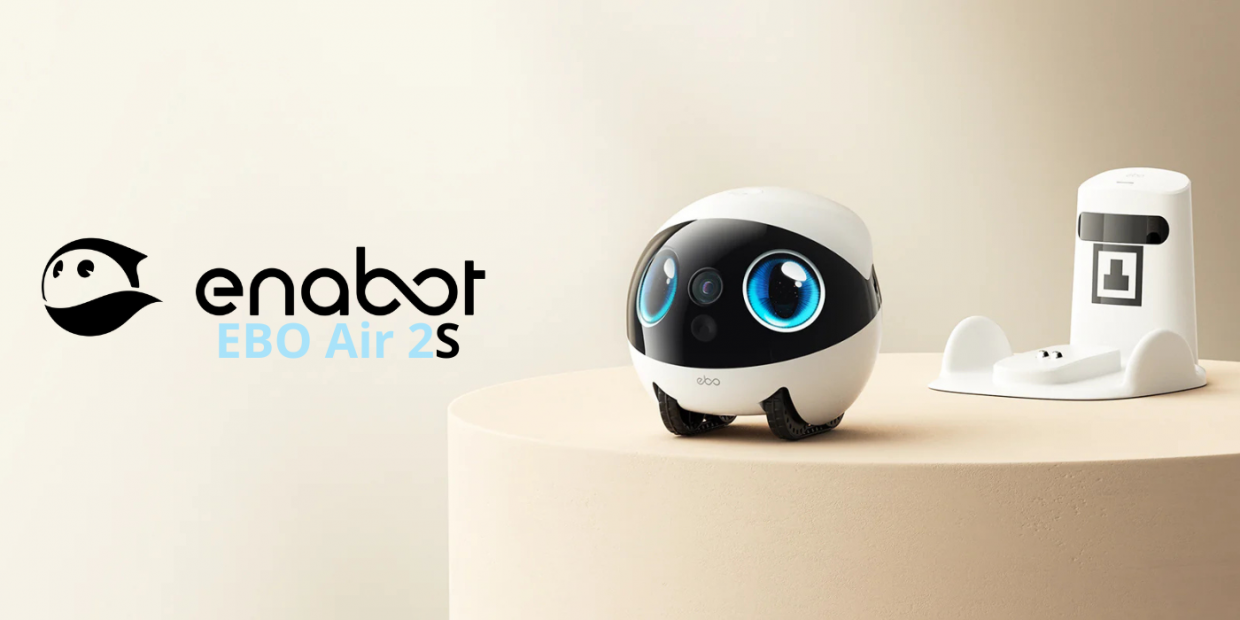 Robot insotitor Enabot EBO AIR 2S cu camera de supraveghere pentru interior, 2.5K, 2560 x 1440, 5000 mAh, Aplicatie dedicata, Alb 1 Lerato.ro