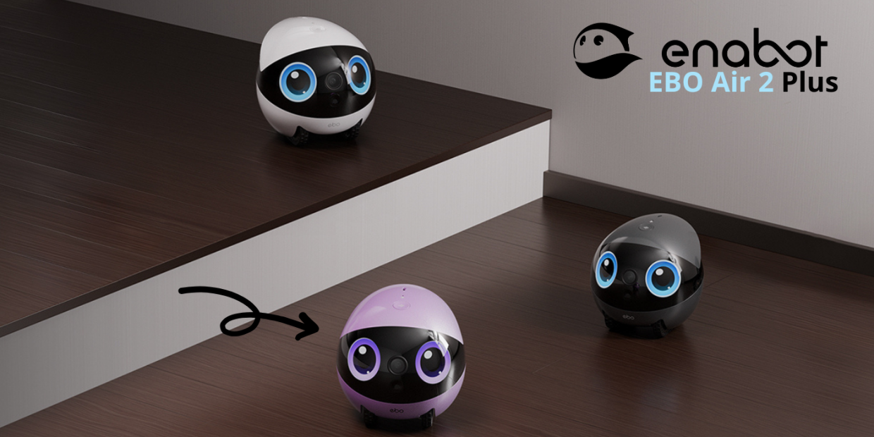Robot insotitor Enabot EBO EBO Air2 Plus cu camera de supraveghere pentru interior, 3K, 2880 x 1620, 5000 mAh, Aplicatie dedicata, Violet 1 Lerato.ro