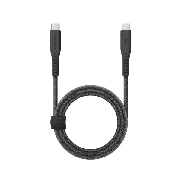 Cablu pentru incarcare si transfer de date ENERGEA Flow, USB-C la USB-C, 240W, 5A, 480Mbps, 1.5m, Negru 1 Lerato.ro