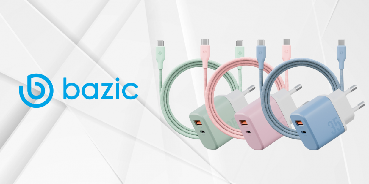 Incarcator retea Bazic GoPort Velox, 35W, 3A, 1xUSB-C / 1xUSB-A, Fast Charging, Cablu USB-C/USB-C inclus, Roz 1 Lerato.ro