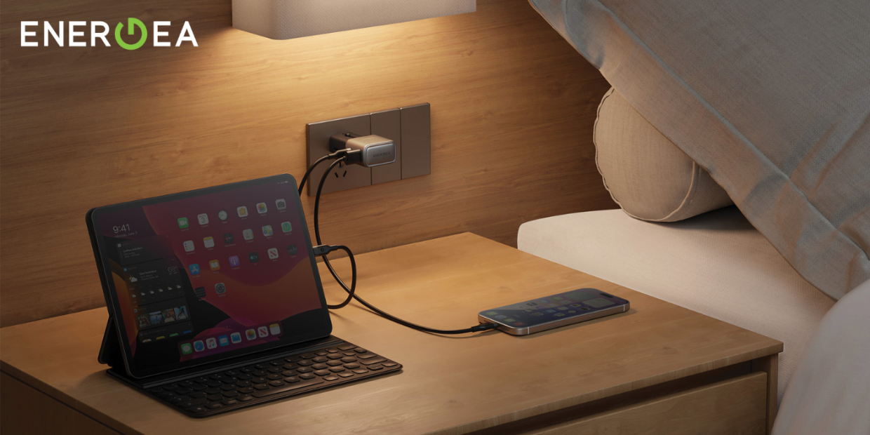 Incarcator retea Energea TravelGo, 35W, 3A, 1xUSB-C / 1xUSB-A, Fast Charging, Graphite Black 1 Lerato.ro