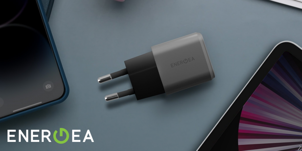 Incarcator retea Energea Ampcharge GaN20, 20W, 3A, 1xUSB-C / 1xUSB-A, Gunmetal 1 Lerato.ro