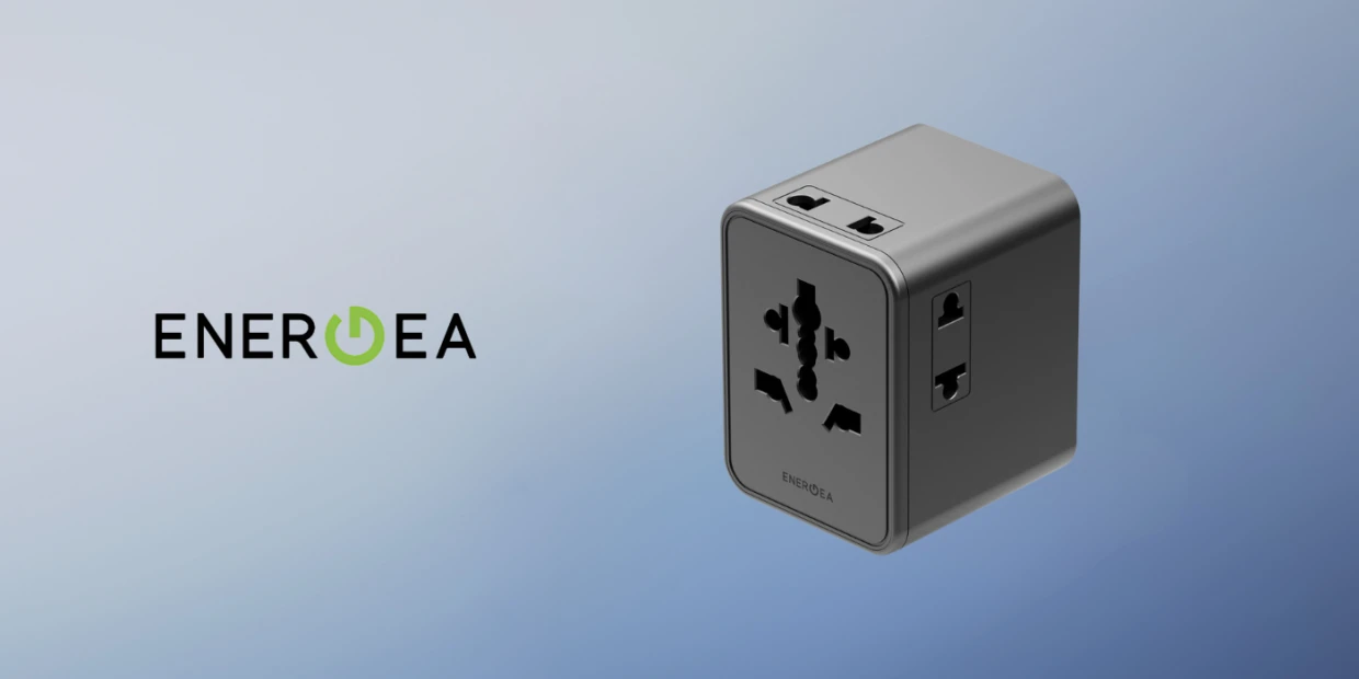 Adaptor retea Energea TravelWorld Mini GaN, 3x USB-C, 2x USB-A, 45W, Compatibil cu prize EU/UK/US/AU, Gunmetal 1 Lerato.ro