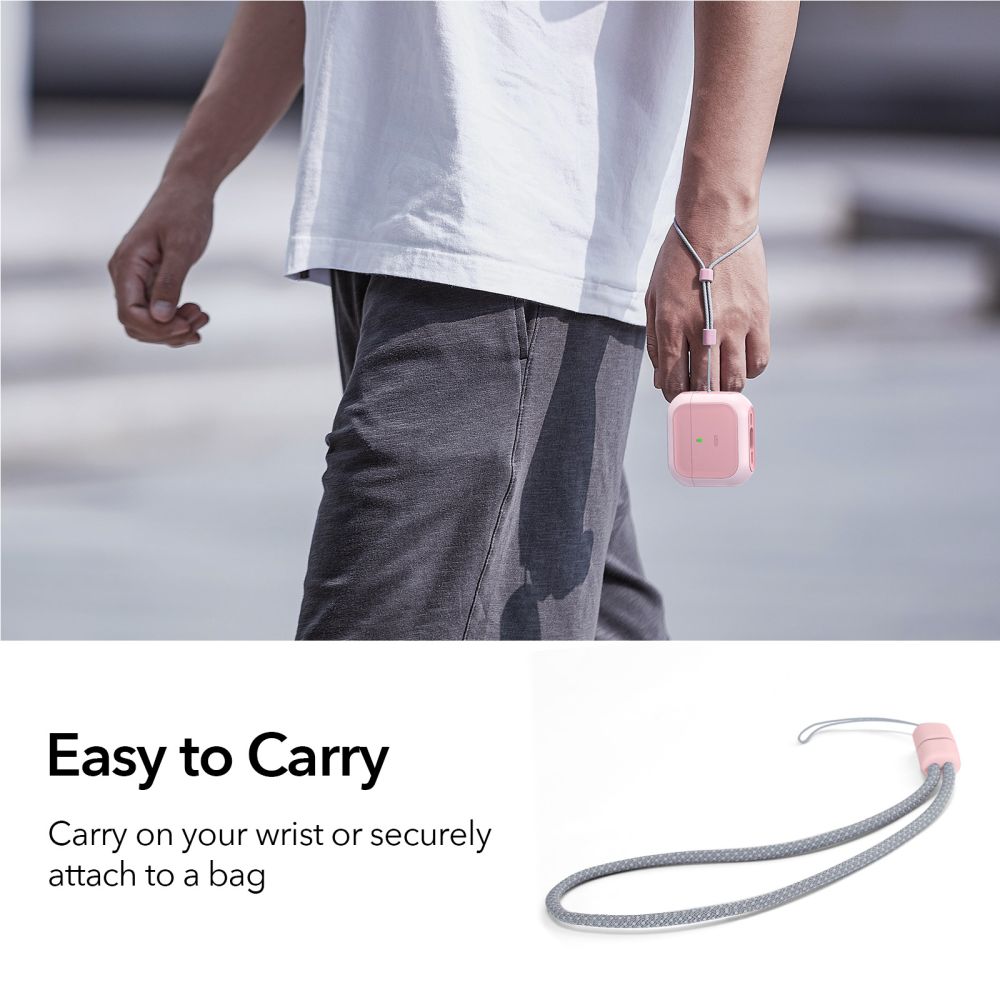 Carcasa ESR Orbit Halolock MagSafe compatibila cu Apple AirPods 4 Pink 1 Lerato.ro