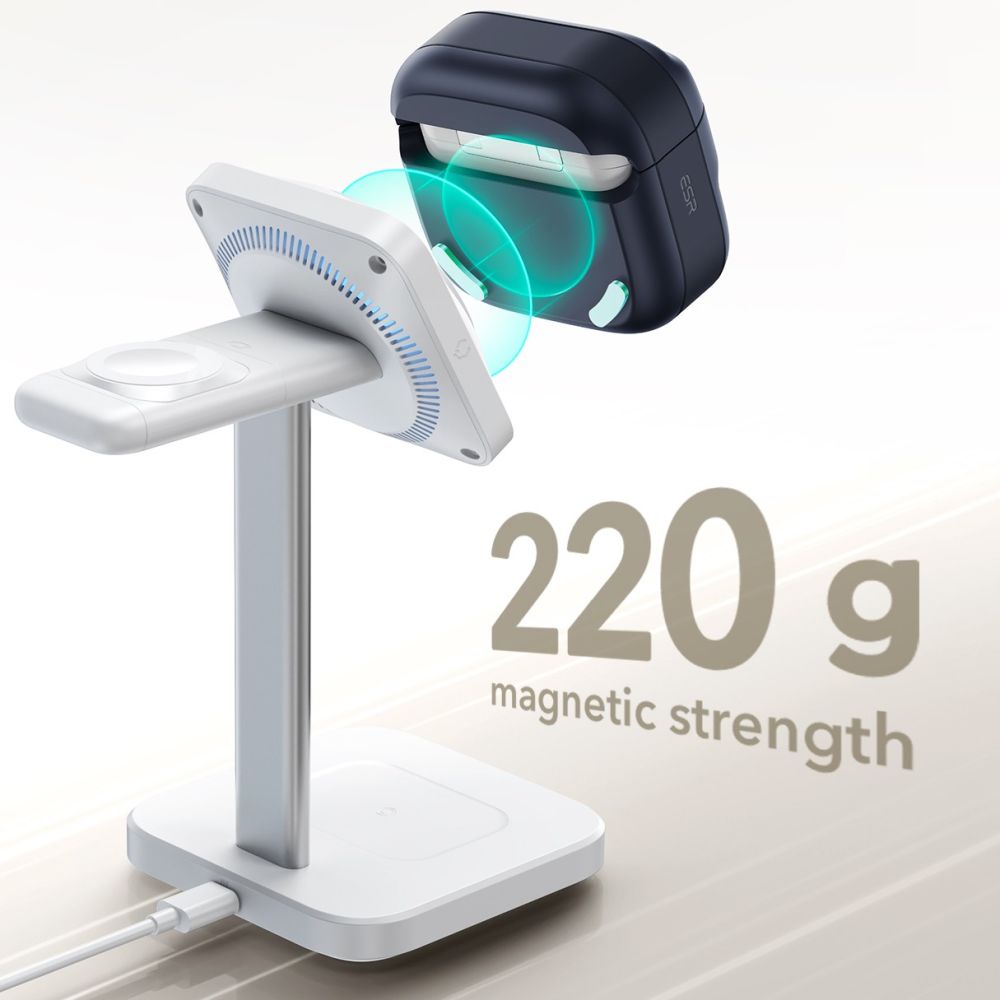 Carcasa ESR Pulse Halolock MagSafe compatibila cu Apple AirPods 4 Blue 1 Lerato.ro
