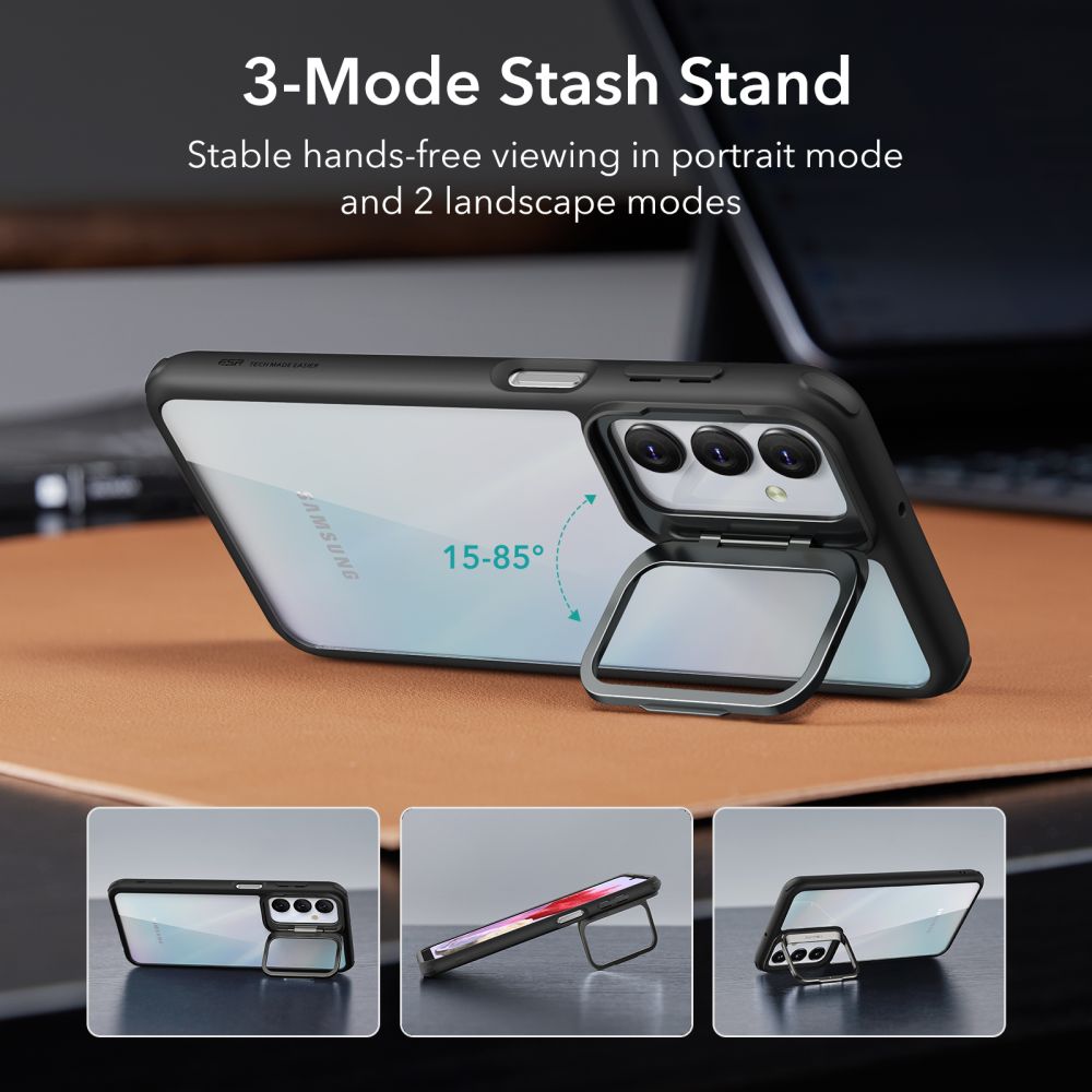 Carcasa ESR Classic Kickstand compatibila cu Samsung Galaxy M34 5G Black/Clear 1 Lerato.ro