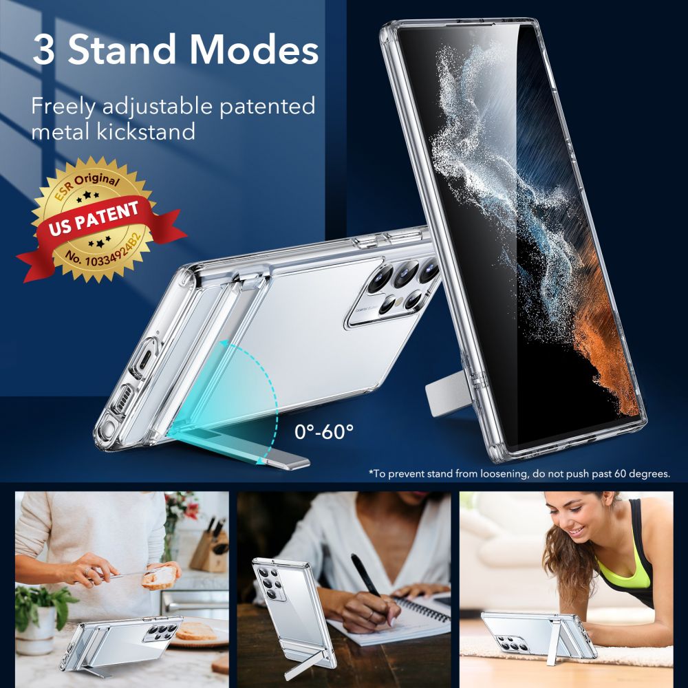 Carcasa ESR Air Shield Boost compatibila cu Samsung Galaxy S22 Ultra Clear 1 Lerato.ro