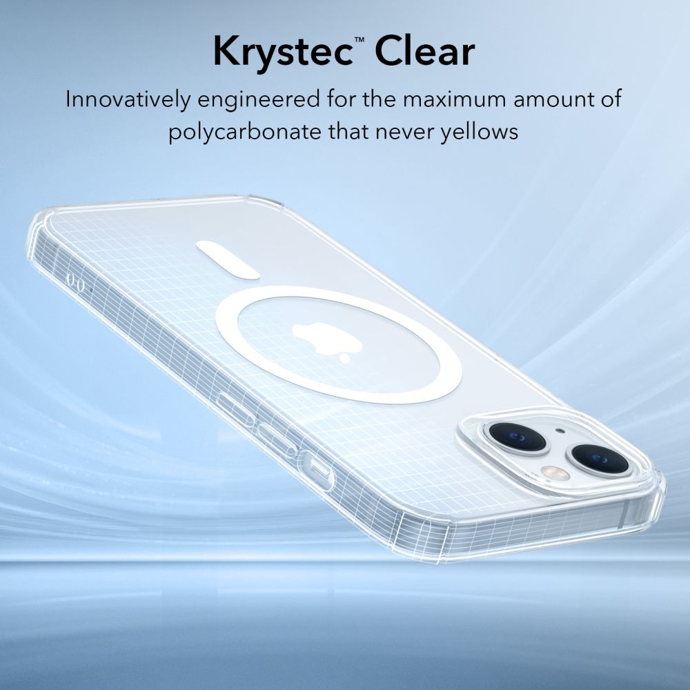 Carcasa ESR Krystec Halolock MagSafe compatibila cu iPhone 14 Plus Clear 1 Lerato.ro