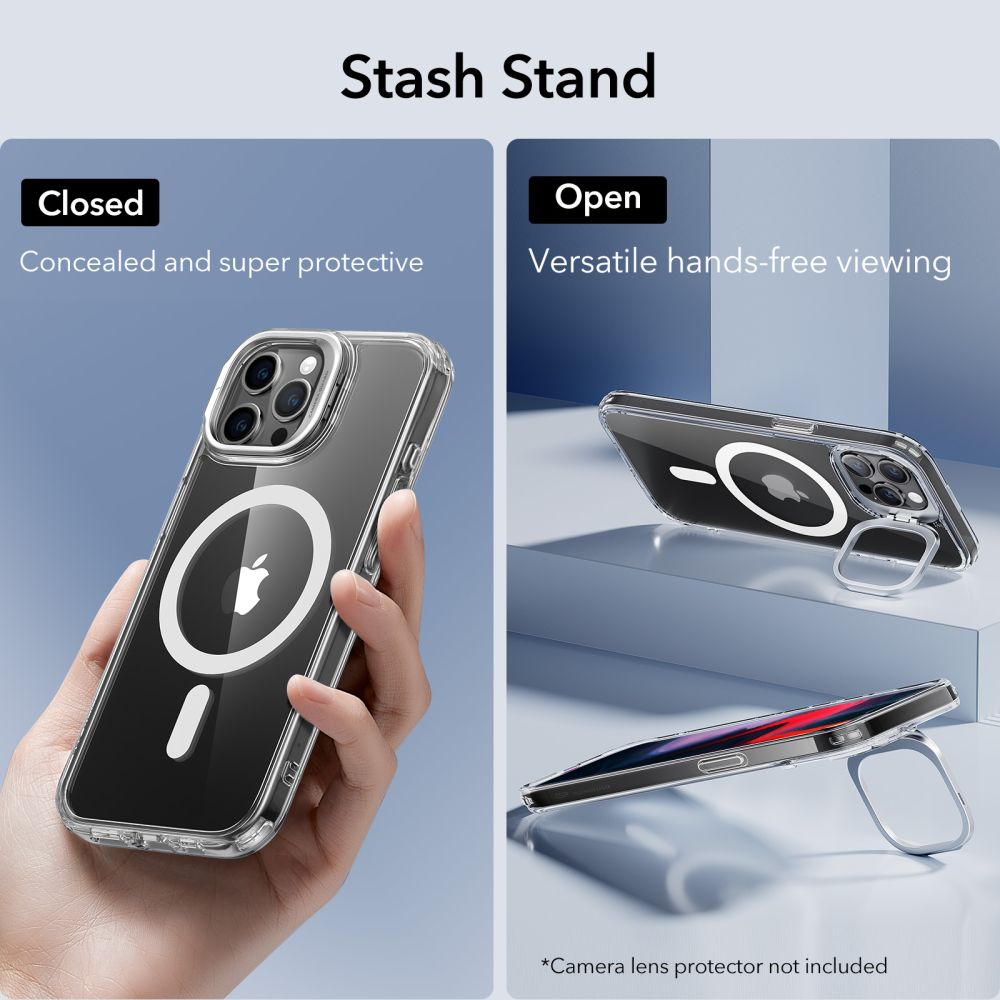 Carcasa ESR Classic Kickstand Halolock MagSafe compatibila cu iPhone 15 Pro Max Clear 1 Lerato.ro