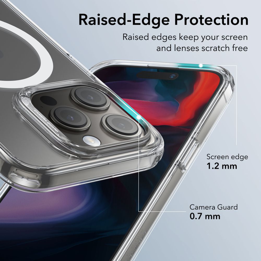 Carcasa ESR Classic Hybrid Halolock MagSafe compatibila cu iPhone 15 Pro Clear 1 Lerato.ro