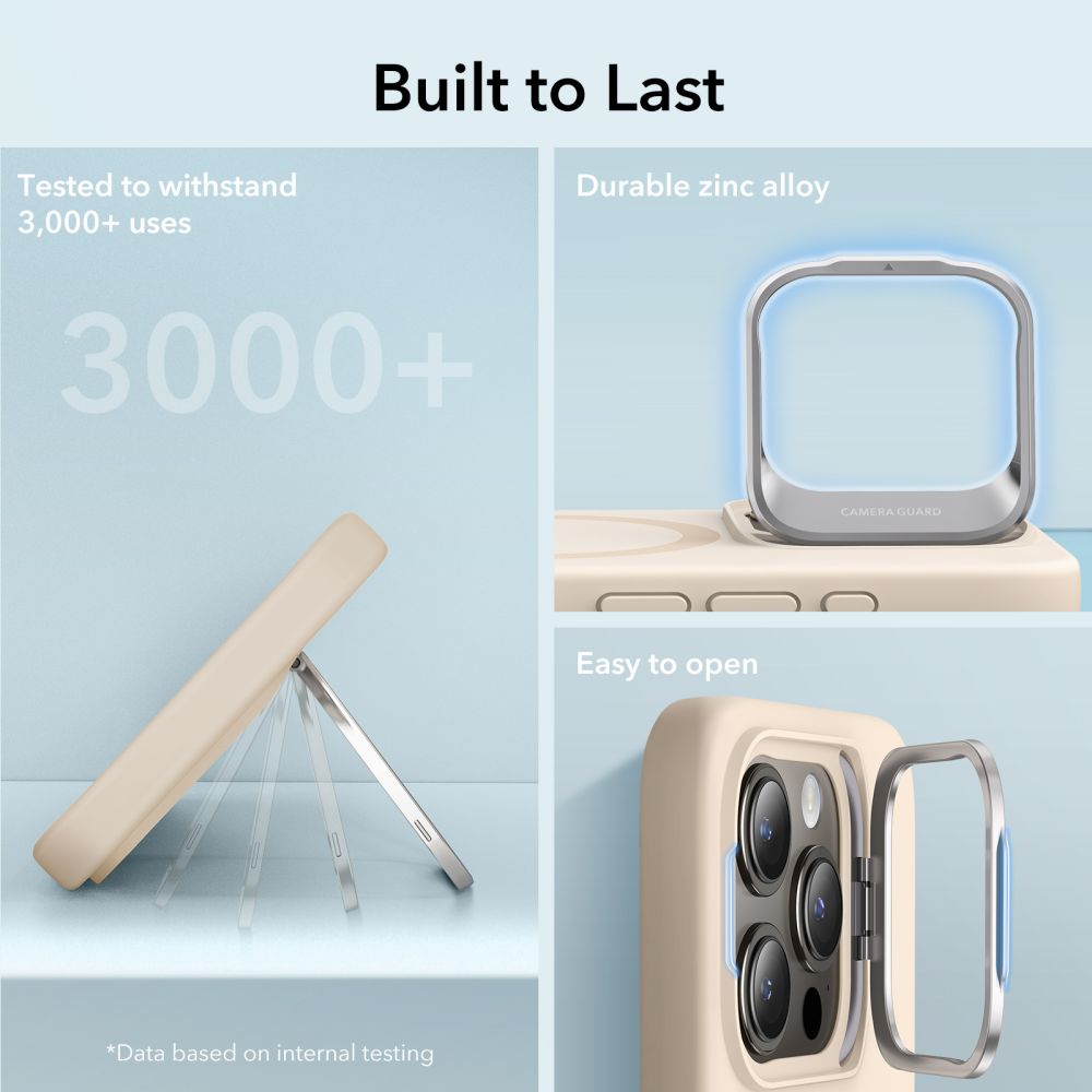 Carcasa ESR Cloud Kickstand Halolock MagSafe compatibila cu iPhone 15 Pro Beige 1 Lerato.ro