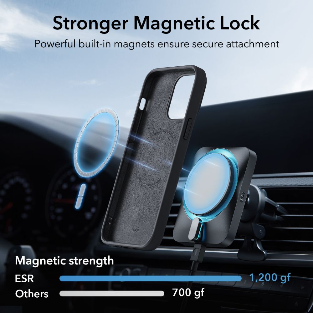 Carcasa ESR Cloud Halolock MagSafe compatibila cu iPhone 15 Black 1 Lerato.ro