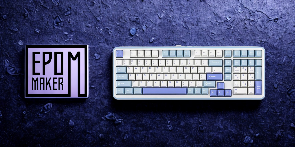 Tastatura mecanica Epomaker TH99, Wireless, Bluetooth, USB-C, Switch-uri Creamy Jade, Alb / Albastru 1 Lerato.ro