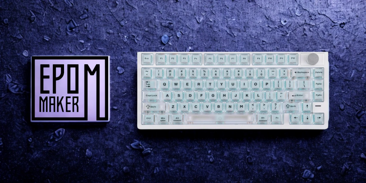 Tastatura mecanica Epomaker HE75 V2, Wireless, Bluetooth, USB-C, Switch-uri Creamy Jade HE, Alb 1 Lerato.ro
