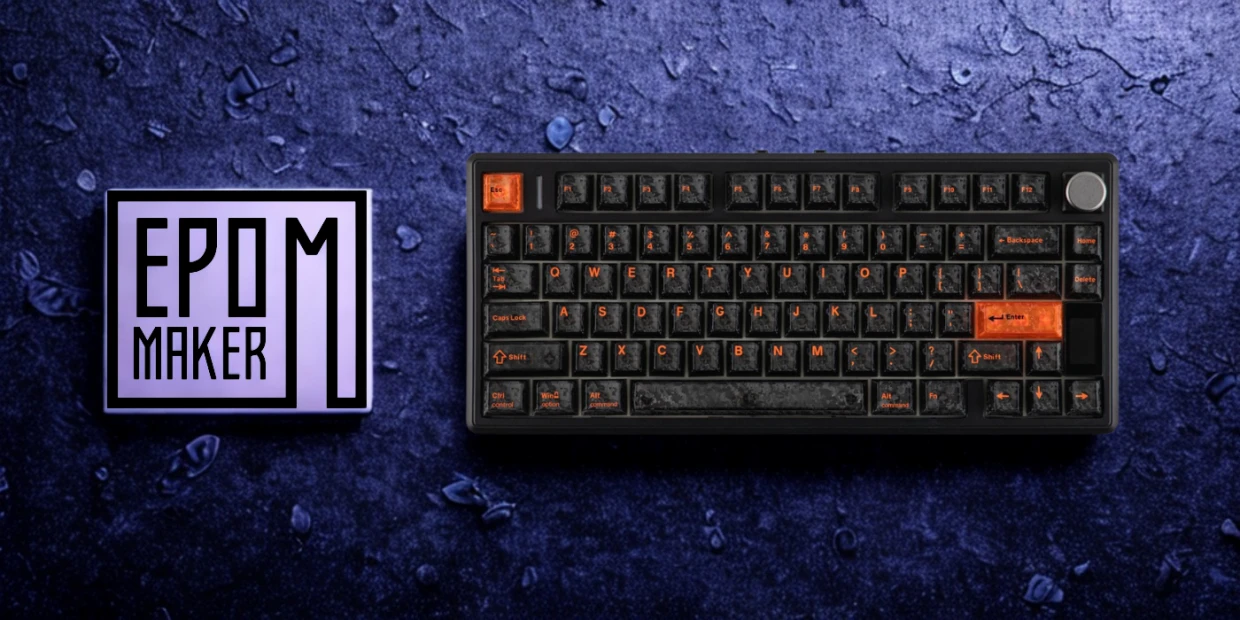 Tastatura mecanica Epomaker TH80 V2, Wireless, Bluetooth, USB-C, Switch-uri Creamy Jade, Negru 1 Lerato.ro