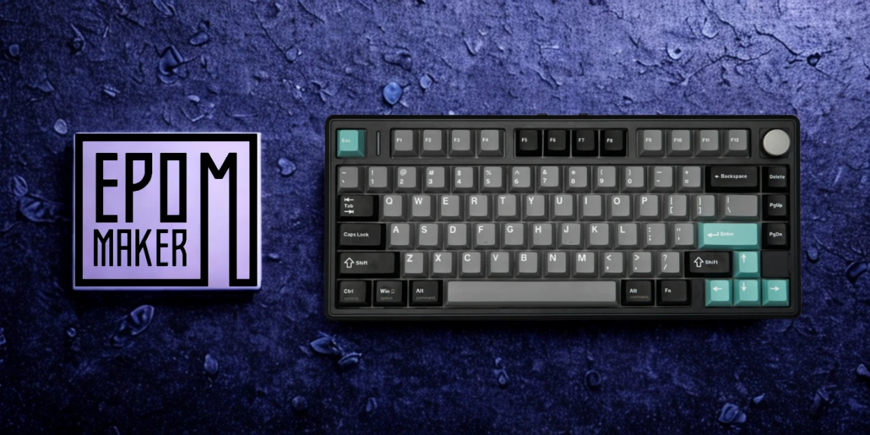 Tastatura mecanica Epomaker TH80 V2 Pro, Wireless, Bluetooth, USB-C, Switch-uri Creamy Jade, Negru 1 Lerato.ro