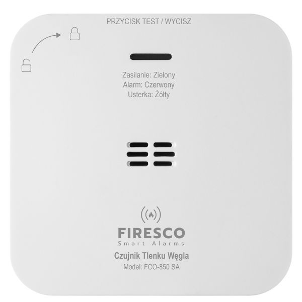 Detector de monoxid de carbon Firesco FCO-850 SA, 85dB, Indicator LED, Alb 1 Lerato.ro