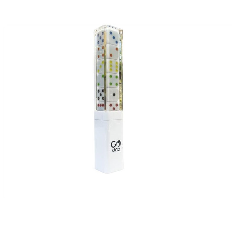 Set 6 zaruri smart GoDice, Efecte LED, Bluetooth 5.0, Multicolor