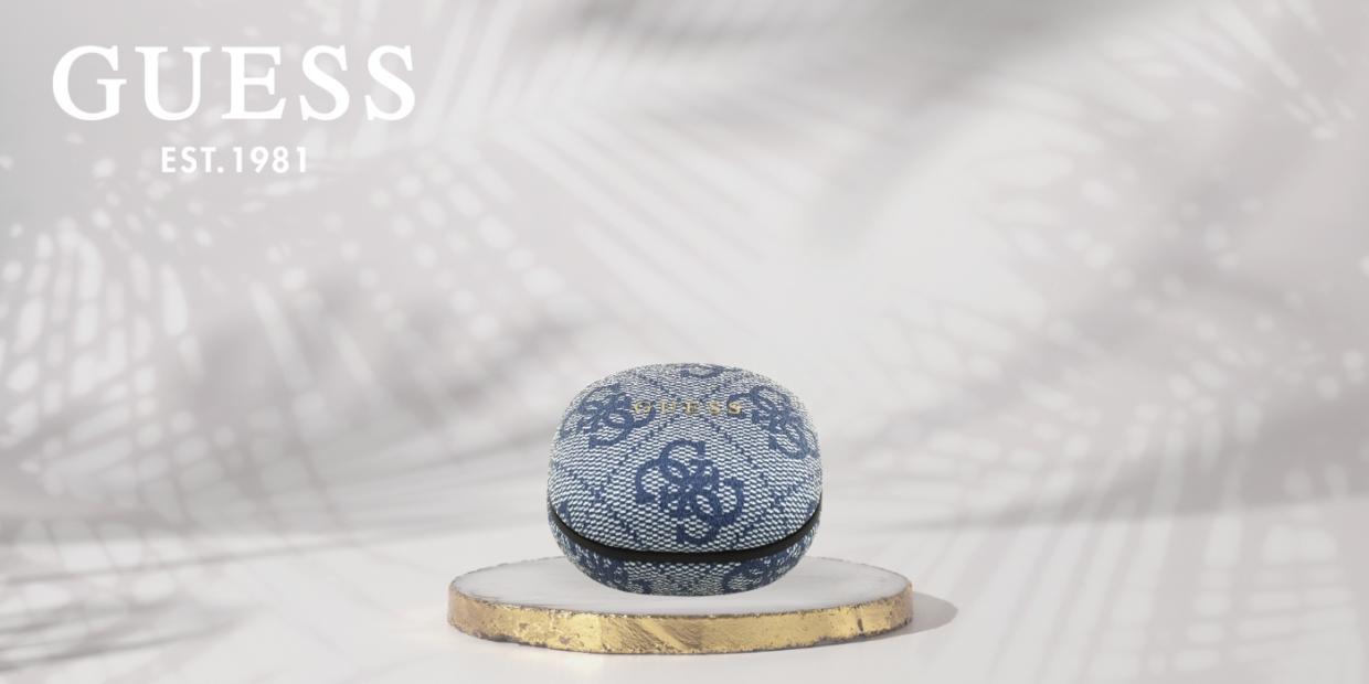 Casti wireless Guess 4G Classic Metal Logo TWS, Bluetooth 5.4, 250 mAh, USB-C, Albastru 1 Lerato.ro