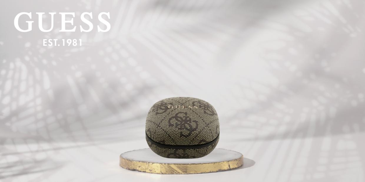Casti wireless Guess 4G Classic Metal Logo TWS, Bluetooth 5.4, 250 mAh, USB-C, Maro 1 Lerato.ro