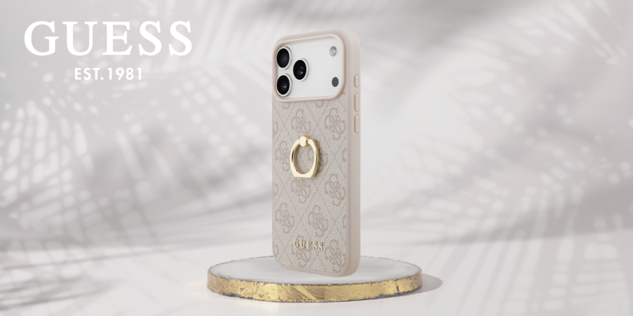 Carcasa Guess 4G Ring Stand compatibila cu iPhone 17 Pro Max, Roz 1 Lerato.ro