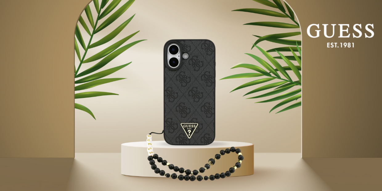 Carcasa Guess 4G Strap Triangle Logo cu MagSafe compatibila cu iPhone 17, Negru 1 Lerato.ro