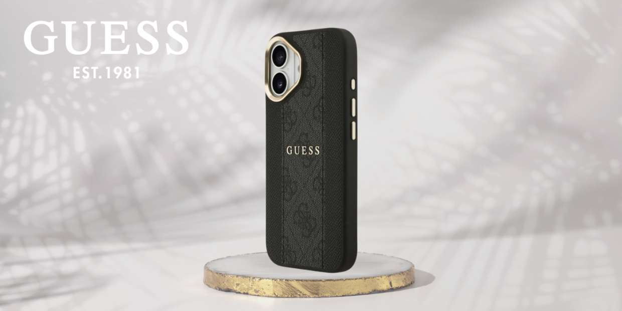 Carcasa Guess 4G Stripe cu MagSafe compatibila cu iPhone 17, Negru 1 Lerato.ro