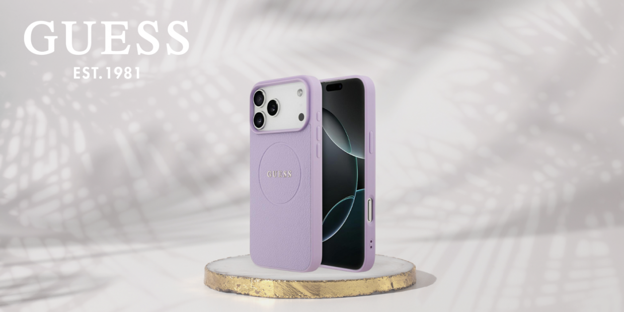 Carcasa Guess Grained Ring cu MagSafe compatibila cu iPhone 17 Pro Max, Mov 1 Lerato.ro