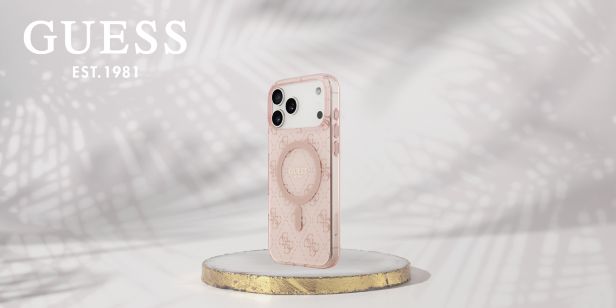 Carcasa Guess IML 4G Background cu MagSafe compatibila cu iPhone 17 Pro Max, Roz 1 Lerato.ro