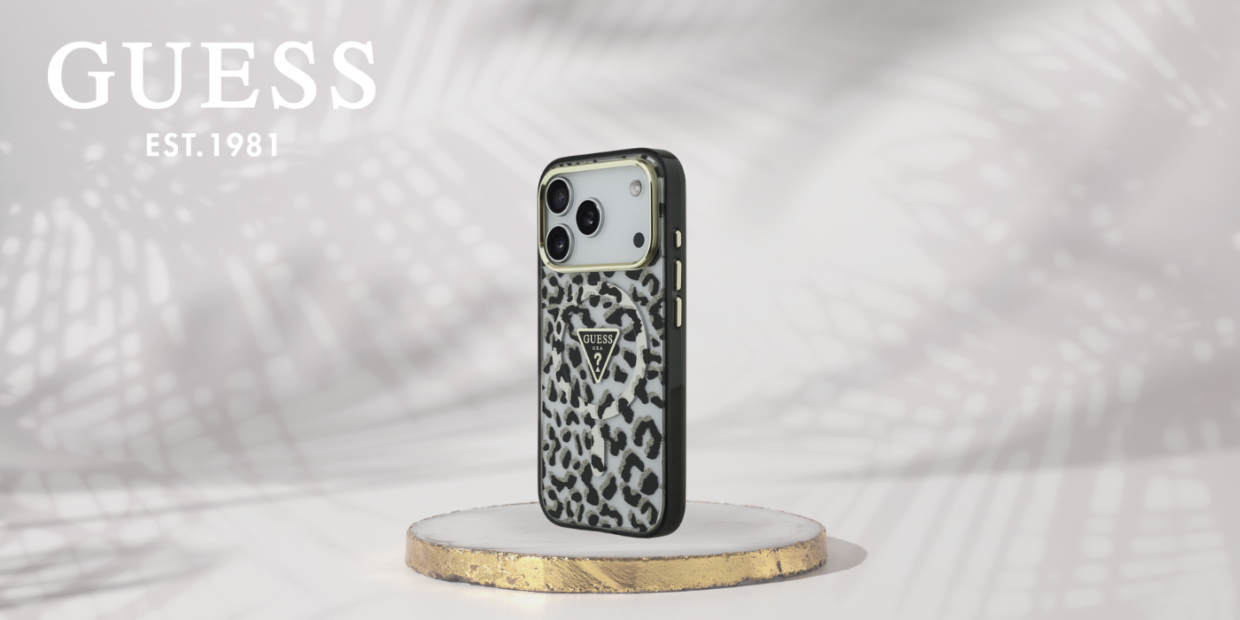 Carcasa Guess Leopard Glitter cu MagSafe compatibila cu iPhone 17 Pro Max, Negru 1 Lerato.ro