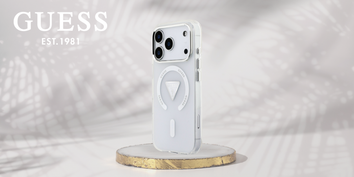 Carcasa Guess IML Gradient Triangle Logo cu MagSafe compatibila cu iPhone 17 Pro, Transparent 1 Lerato.ro