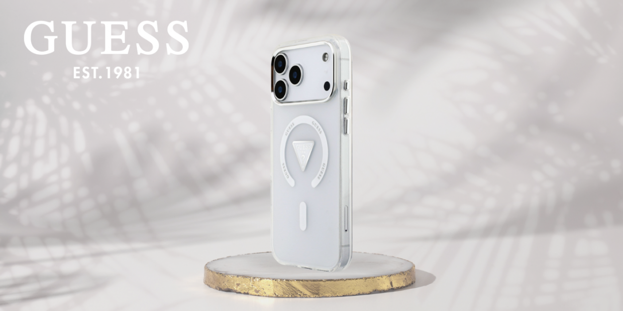 Carcasa Guess IML Gradient Triangle Logo cu MagSafe compatibila cu iPhone 17 Pro Max, Transparent 1 Lerato.ro