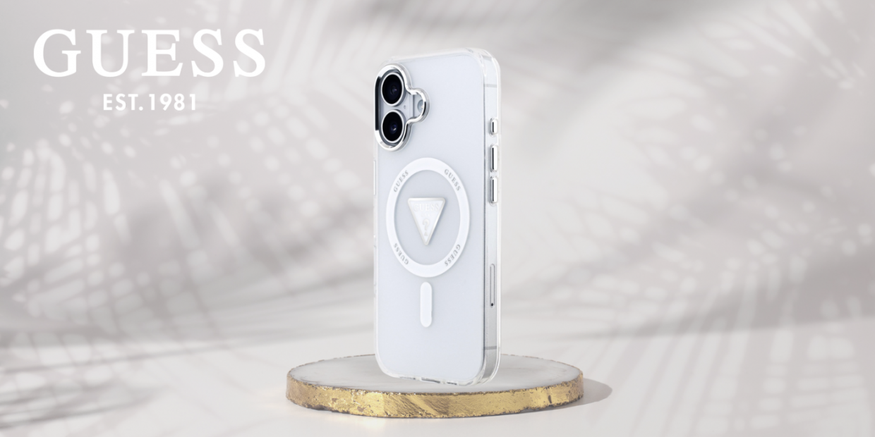 Carcasa Guess IML Gradient Triangle Logo cu MagSafe compatibila cu iPhone 17, Transparent 1 Lerato.ro