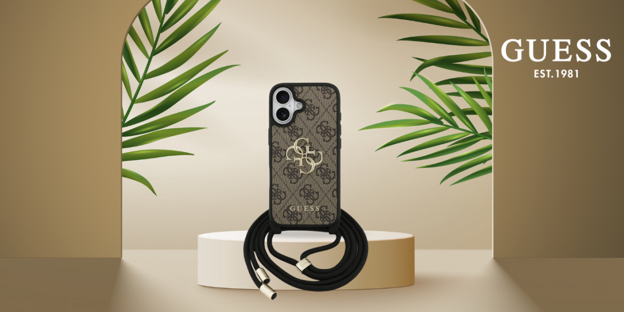 Carcasa Guess 4G Big Logo Cord Stap Crossbody cu MagSafe compatibila cu iPhone 17, Maro 1 Lerato.ro