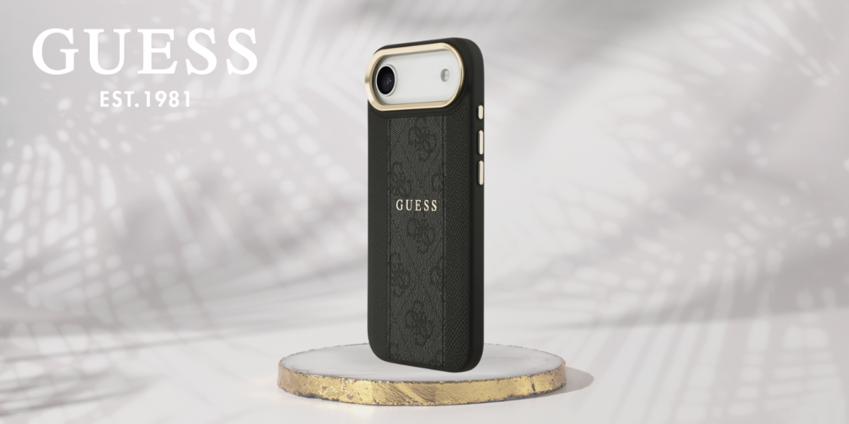 Carcasa Guess 4G Stripe cu MagSafe compatibila cu iPhone 17 Air, Negru 1 Lerato.ro