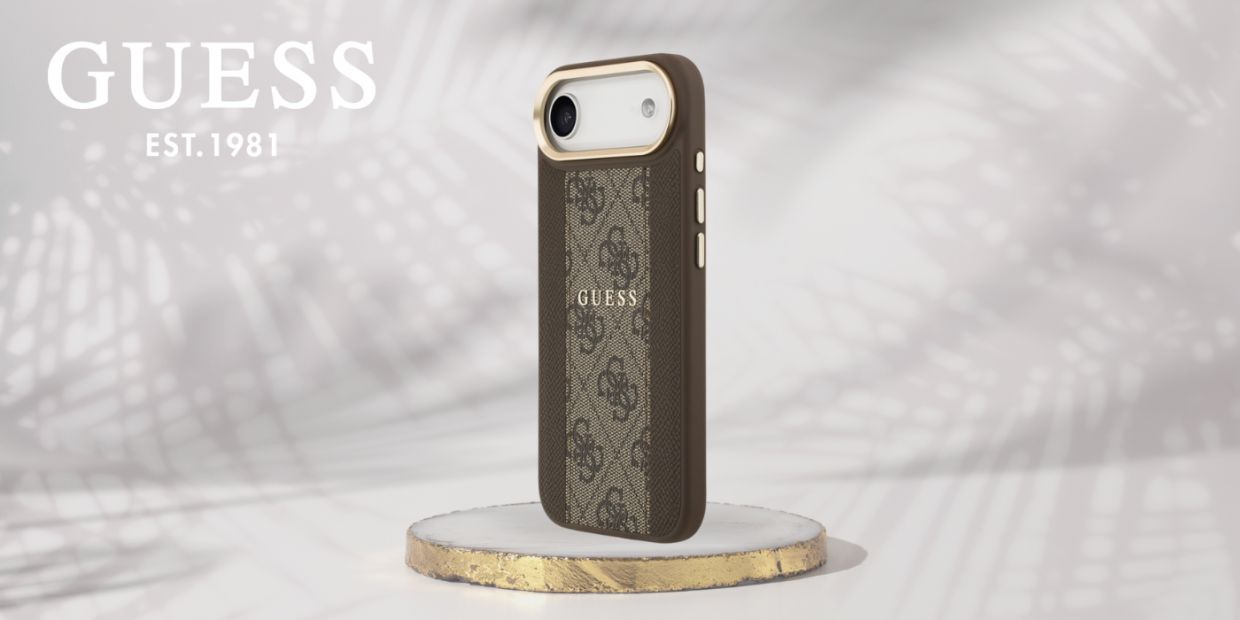 Carcasa Guess 4G Stripe cu MagSafe compatibila cu iPhone 17 Air, Maro 1 Lerato.ro
