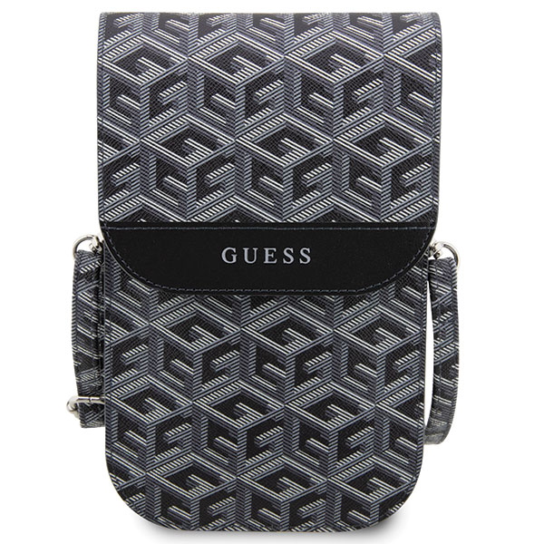 Geanta universala Guess GCube Stripe, 19 x 11.5 x 2 cm, 6 compartimente, Negru 1 Lerato.ro