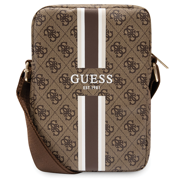 Geanta universala Guess 4G Stripes, compatibila cu dispozitive de maxim 8 inch, Maro 1 Lerato.ro