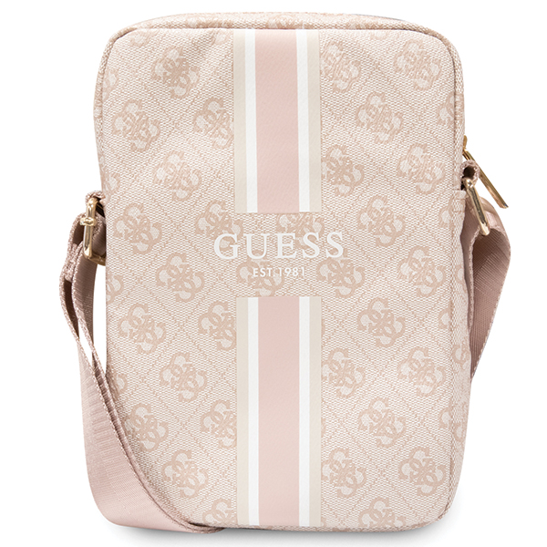 Geanta universala Guess 4G Stripes, compatibila cu dispozitive de maxim 8 inch, Roz 1 Lerato.ro