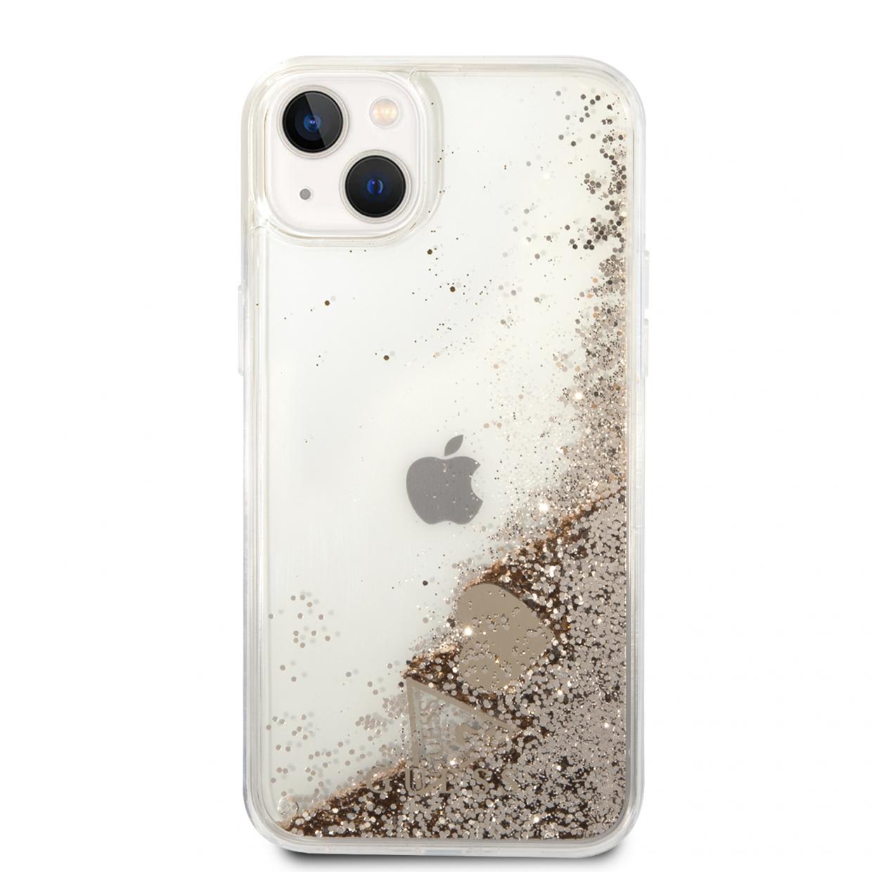 Carcasa Guess Glitter Charms compatibila cu iPhone 13 /14 / 15, Gold 1 Lerato.ro