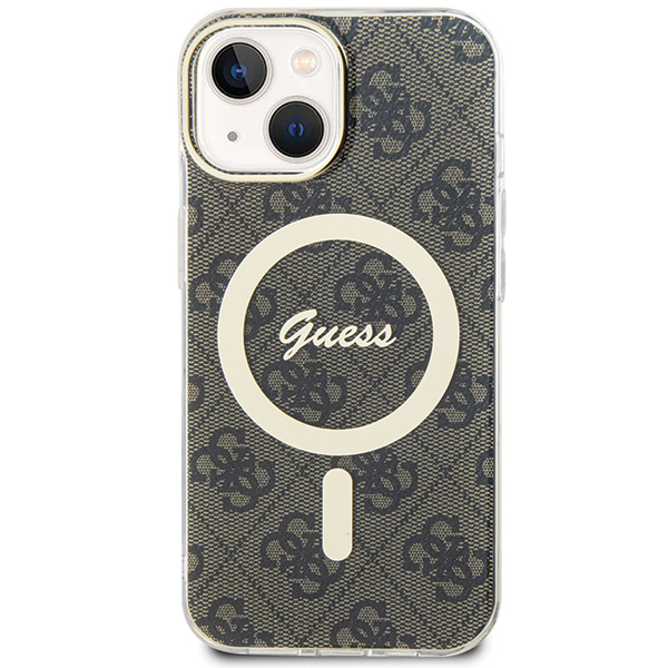 Carcasa Guess IML 4G cu MagSafe compatibila cu iPhone 15 Plus / 14 Plus, Maro 1 Lerato.ro