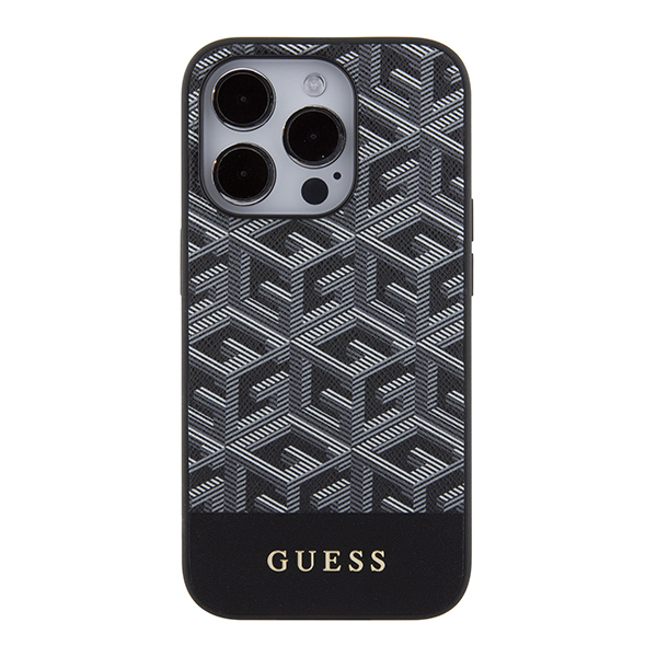 Carcasa Guess GCube Stripes cu MagSafe compatibila cu iPhone 15 / 14 / 13, Negru 1 Lerato.ro