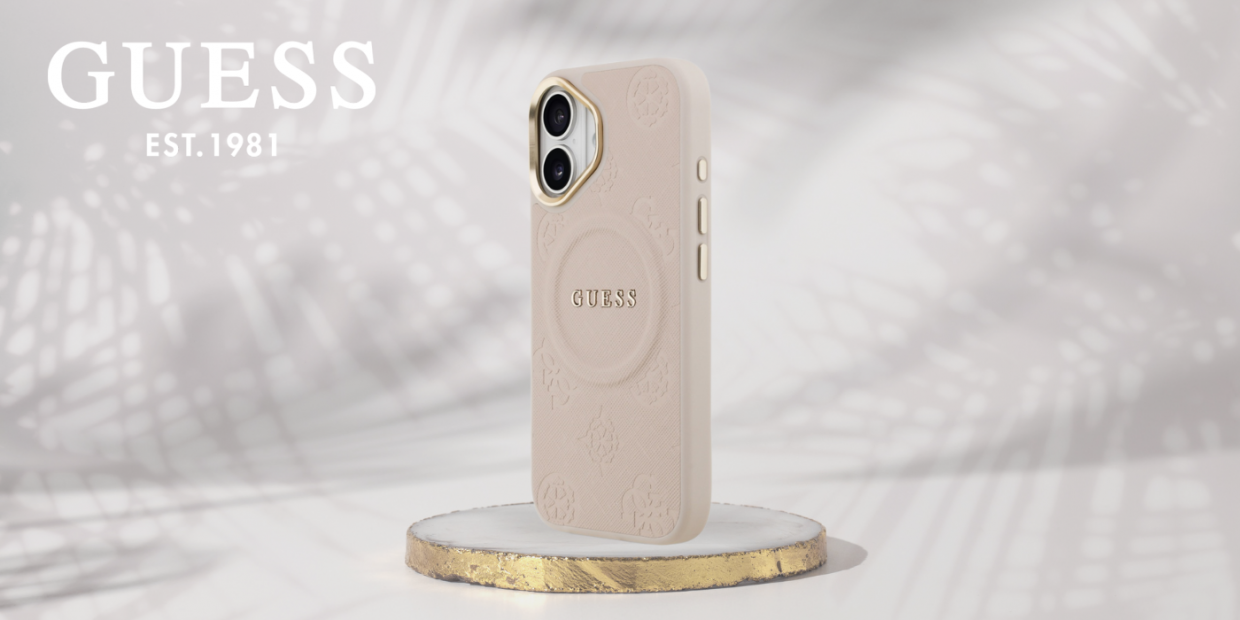 Carcasa Guess Peony Hot Stamp cu MagSafe compatibila cu iPhone 17, Roz 1 Lerato.ro