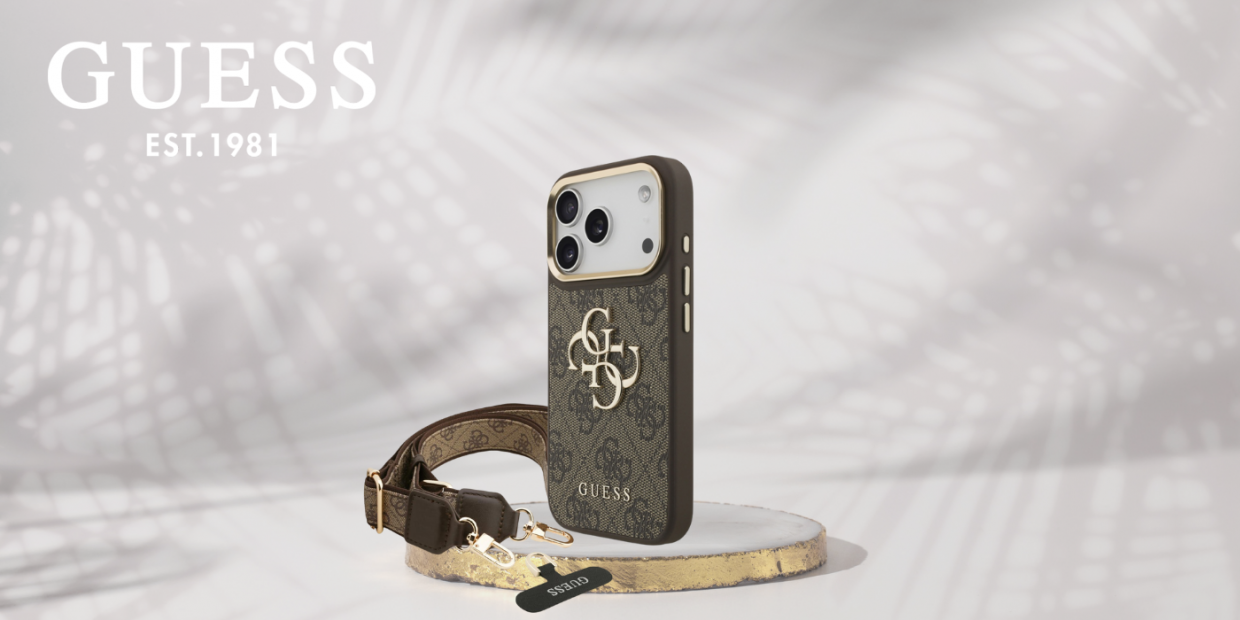 Carcasa Guess 4G Big 4G Classic Logo Big Strap Metal Buttons compatibila cu iPhone 17 Pro, Maro 1 Lerato.ro