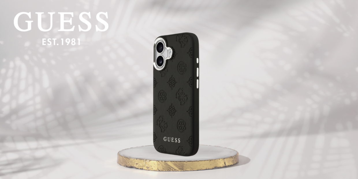 Carcasa Guess Peony Hot Stamp cu MagSafe compatibila cu iPhone 17, Negru 1 Lerato.ro
