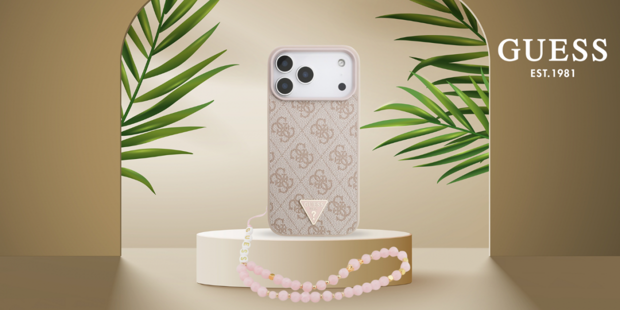 Carcasa Guess 4G Strap Triangle Logo cu MagSafe compatibila cu iPhone 17 Pro Max, Roz 1 Lerato.ro