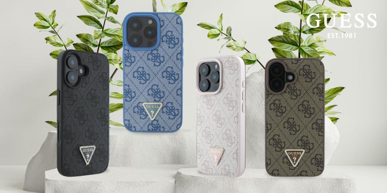 Carcasa Guess 4G Triangle Strass cu MagSafe compatibila cu iPhone 16 Pro, Albastru 1 Lerato.ro